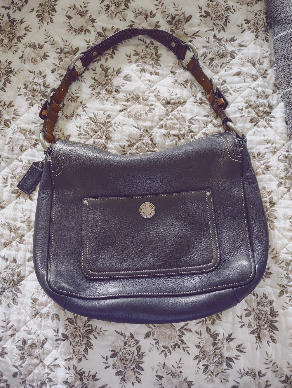 Coach Chelsea Turnlock Hobo Pebbled Leather Shoulder Bag Y2k